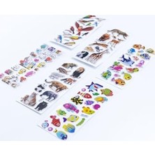 Orevio Hayvanlar Alemi Kabartmalı Yapışkan Sticker, 6 Adet