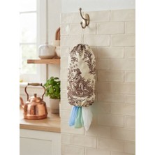 Tua Home Organizer Poşetlik Dolap Içi Kumaş Askılı Duvar Tipi 22X40 cm Rustik Mutfak Organizer