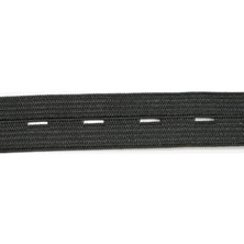 Orevio Sermet Süs Dünyası Siyah Renk Delikli-Ilikli Lastik (2 Metre)
