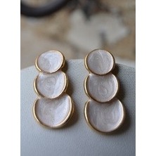 Stoneage Mineli Küpe - Bej -