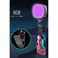Orevio Kamera, Şarjlı Rgb LED Selfie Video Işığı Tripod Uyumlu ve Mandallı 3000-9000 Kelvin Dimmer Ayarlı