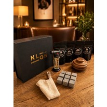 Orevio Klon Premium Hediyelik Viski Tütsüleme Seti; 1 Smoker, 9 Adet Mermer Küpler, Torch Çakmak ve 4 Talaş