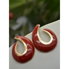 Stoneage Mineli Küpe - Kırmızı -