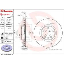 Ön Fren Aynası A4-A5-A6-A7-Q5 320X30X28XHAVALI 986479753-DF6148 Brembo 8R0615301/ 8R0615301C
