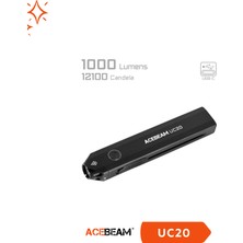 Acebeam UC20 1000 Lümen 3'ü 1 Arada Usb-C Şarjlı Edc Fener