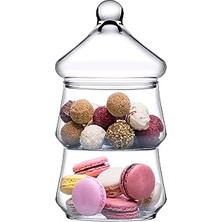 Orevio Villa Patisserie 2 Katlı Cam Kurabiyelik-Sunum Ikramlık (NOCOLOR-848BC5AA)