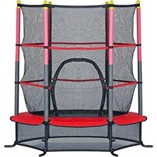Orevio Koruma Fileli Trambolin 140 cm 55" (Kırmızı)
