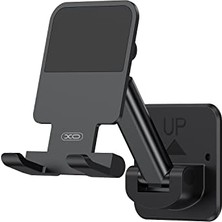 Orevio C99 Duvar Tipi Telefon Tutucu; 7 Inç Uyumlu, 134 mm Çekmeli, Ayarlanabilir Açı, Yapışkanlı Montaj, Masa Üstü, Cam Yüzeyler Için Uygun (Siyah)