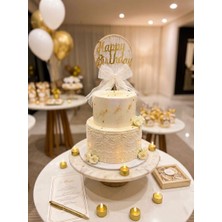 Party Time Gold Happy Birtday Pasta Süsü