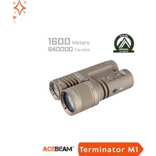Acebeam Terminator M1 LED + Lep Hibrit Zoomlu El Feneri