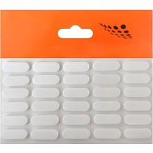 Orevio BADEM10 Eva Bazlı Darbe Ses Kapı Stoperi Keçe Yapışkanlı Dolap Kapak Çekmece Oval Beyaz, 22 Mm, (30'lu Paket)