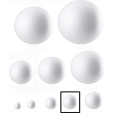 Orevio Strafor Köpük Top 5 cm 5 Adet Köpük Top Küre Toplar Yuvarlak Strafor Köpük Top Okul Deney Hobi Sanat