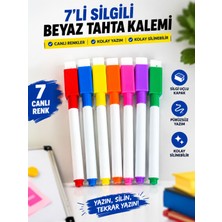 Bak Gel Al 7'li Silgili Beyaz Tahta Kalemi | Akrilik Çizim Panosu Uyumlu Renkli Set