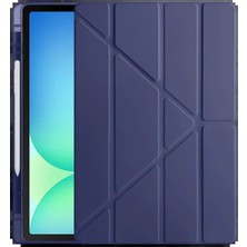 Apple iPad Pro 13 (2024) Kılıf Kalemlikli Hugo Tablet Kılıfı - Lacivert