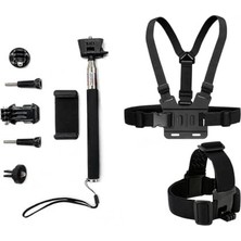 Orevio Aksiyon Kamera ve Telefon Tutucu Göğüs Askısı, Kafa Askısı, Selfie Çubuğu, 9 Parça, Gezi Seyahat ve Sürüşlerde Kullanmak Için INSTA360 X3, X2, X4, X5, One Rs, Go 3, Evo ile Uyumlu, Kgb9