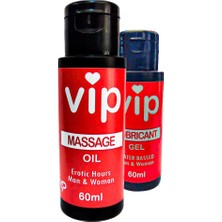 Bezos Vıp 60 ml Naturel Erotikmasaj Yağı ve 60 ml Iubrikantkrem