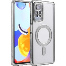 Xiaomi Redmi Note 12 Pro 4g Joke Simli Magneticsafe Kılıf - Gümüş