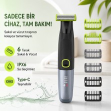 Seihai Seıhaı Vücut Tıraş Makinesi "6 Tarakla Her Bölgeye Uygun Kesim"