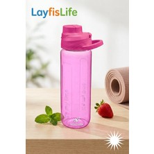 Layfislife 630 ml Spor Matara Kilitli Kapaklı Ağızlıklı Su Matarası