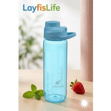 Layfislife 630 ml Spor Matara Kilitli Kapaklı Ağızlıklı Su Matarası