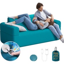 Orevio Şişme Kanepe; Kendinden Şişen Kanepe, Dahili Şarj Edilebilir Hava Pompası, 4kpa Yüksek Basınç ve Dayanıklı, Piknik Plaj Ev Için Kamp Kanepesi (Loveseat)