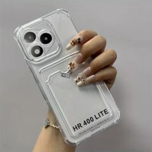 Teknomoda Honor 400 Lite Kılıf Kartlıklı Anti Şok Korumalı Şeffaf Silikon