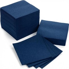 NapkinStore Lacivert Kokteyl Kumaş Dokulu Peçete 50 Adet