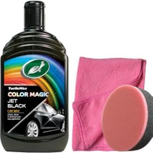 Orevio Siyah Renkli Jet Black Cila 500 Ml, Pasta Cila Süngeri ve 3 Bez