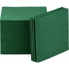 NapkinStore Yeşil Kokteyl Kumaş Dokulu Peçete 50 Adet