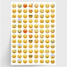 Orevio Karışık Emoji; Duygu ve Yüz Ifadesi Sticker Seti, 960 Adet