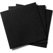 NapkinStore Siyah Kokteyl Kumaş Dokulu Peçete 50 Adet