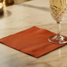 NapkinStore Kiremit Kokteyl Kumaş Dokulu Peçete 50 Adet
