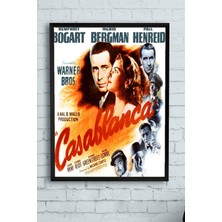 (PSTER10422) Casablanca-Kazablanka Film Afişi Çerçeveli Tablo 2 (50X70CM)