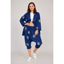 Boho Şalvar Pantolon Asimetrik Ceket Takım