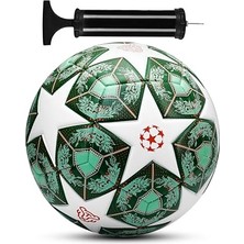 Orevio Profesyonel Futbol Topu 2025 Şampiyonlar Ligi Pompalı Sert Zemin Halı Saha Futbol Topu No5 Yeşil 555