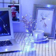 Pilli 5 Metre Dekoratif Peri LED Beyaz Aydınlatma Süsleme Lambası