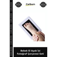 Carlburn Özel Üretim Mürekkepsiz Baskı Kiti Yeni Doğan Güvenli Anı Bebek El Ayak Izi Fotoğraf Çerçevesi Seti