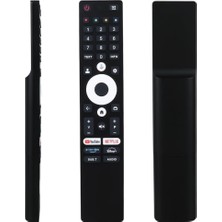 Strong Fobem Profilo Onvo Nordmende Google Tv Netflıx Youtube Prıme + Tuşlu LCD Tv Kumanda ile Uyumlu Smart Tv Kumandası Mikrofonsuz (Ses Komut Özelli
