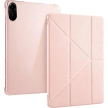 Marsilyan™- Xiaomi Redmi Pad 2 Kalemlikli Mars Tablet Kılıfı - Rose Gold