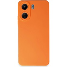 Xiaomi Redmi 13C Kılıf Nano Içi Kadife Silikon - Turuncu