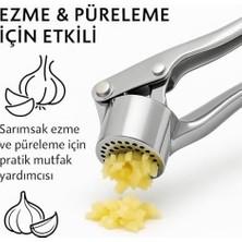Sarımsak Ezici – Kollu Pres Modeli | Dayanıklı Krom Malzeme | Ergonomik Tutma Sapı | Ezme ve Püreleme Için Pratik Mutfak Yardımcısı