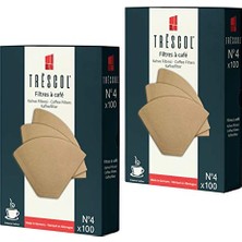 Orevio Kahve Filtresi 4 Numara Büyük Boy, Naturel Kağıt, 2X100 200'LÜ Paket