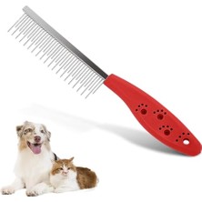Orevio Kedi Köpek Tüy Açıcı Tarak | Tek Taraflı Gıdık Açıcı Metal Dişli Pet Tarağı | Tüy Toplama & Kıtık Düğüm Açıcı