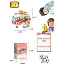 Prime Loz Mini Block Serisi Truck/pizza Kamyonu -LZ1739 (490 Parça) Oyuncak Yapım Seti
