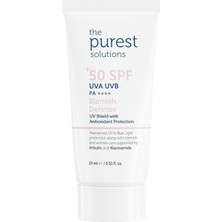 Prime The Purest Solutions Cilt Tonu Eşitleyici ve Leke Karşıtı Blemish Defense Renkli Güneş Koruyucu Krem Spf 50, Seyahat Boy 15 ml