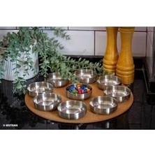 Prime 6'lı 304 Kalite Paslanmaz Çelik 8,5 cm | Mini Çerezlik | Sosluk | Lokumluk | Sunum Kase Setii