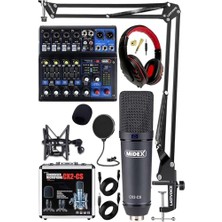 Orevio Wizard Paket-3, Cx2 Stüdyo Mikrofon, MDX-06FXU Stüdyo Kayıt Mikseri, Kulaklık Ekipman Seti