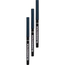 Orevio Glimmersticks Pırıltılı Asansörlü Suya Dayanıklı Göz Kalemi Black Ice Üçlü Set