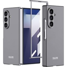 Orevio Samsung Galaxy Z Fold 7 Gri Sert Silikon Kılıf, Kamera Lens Korumalı, Mat ve Ince