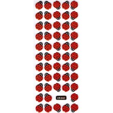 Orevio Defter, Sticker Kabartmalı Sticker Planlayıcı Etiket (CB642) 16X7 Cm- Mini Uğur Böceği